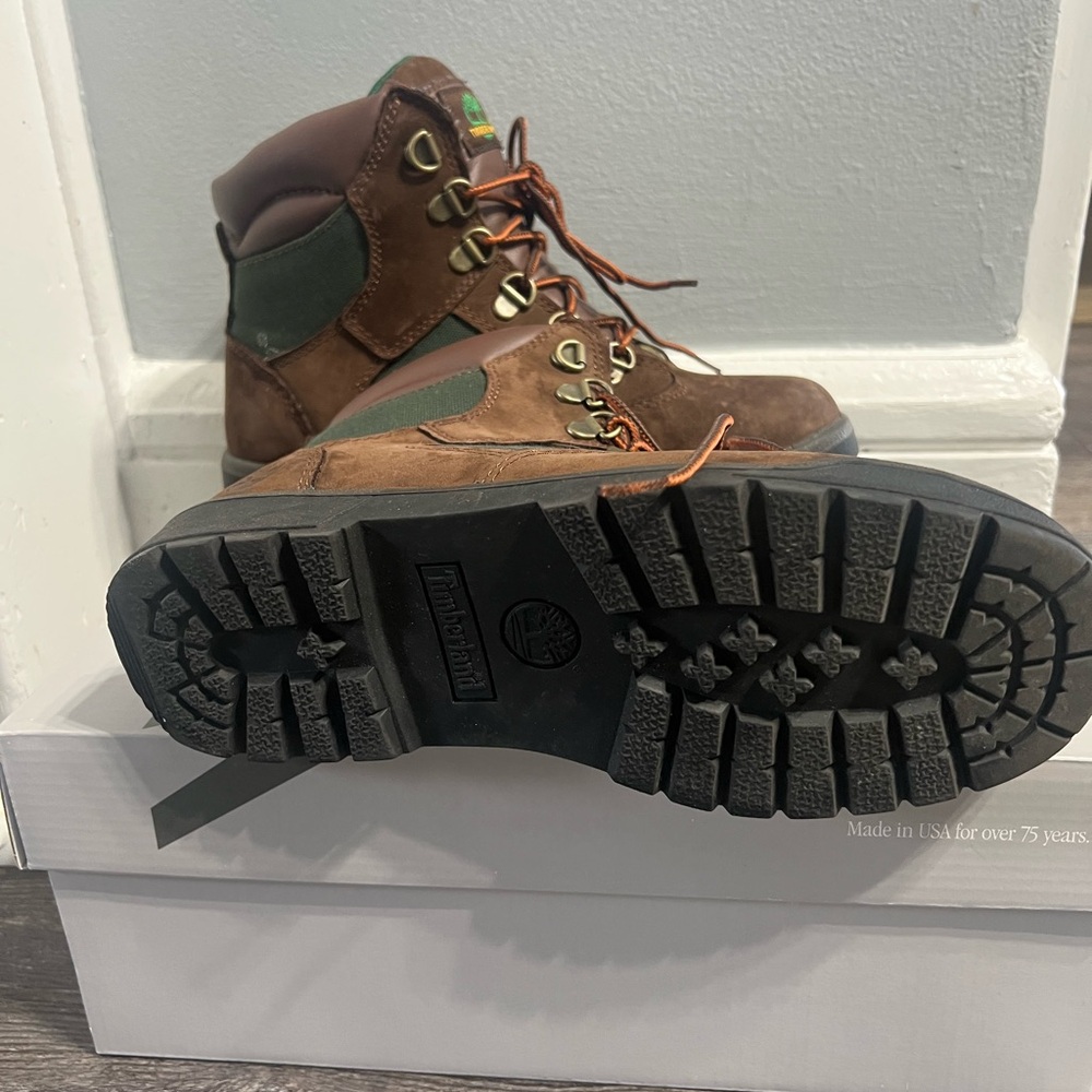 Timberland Kids Brown and Green Boots